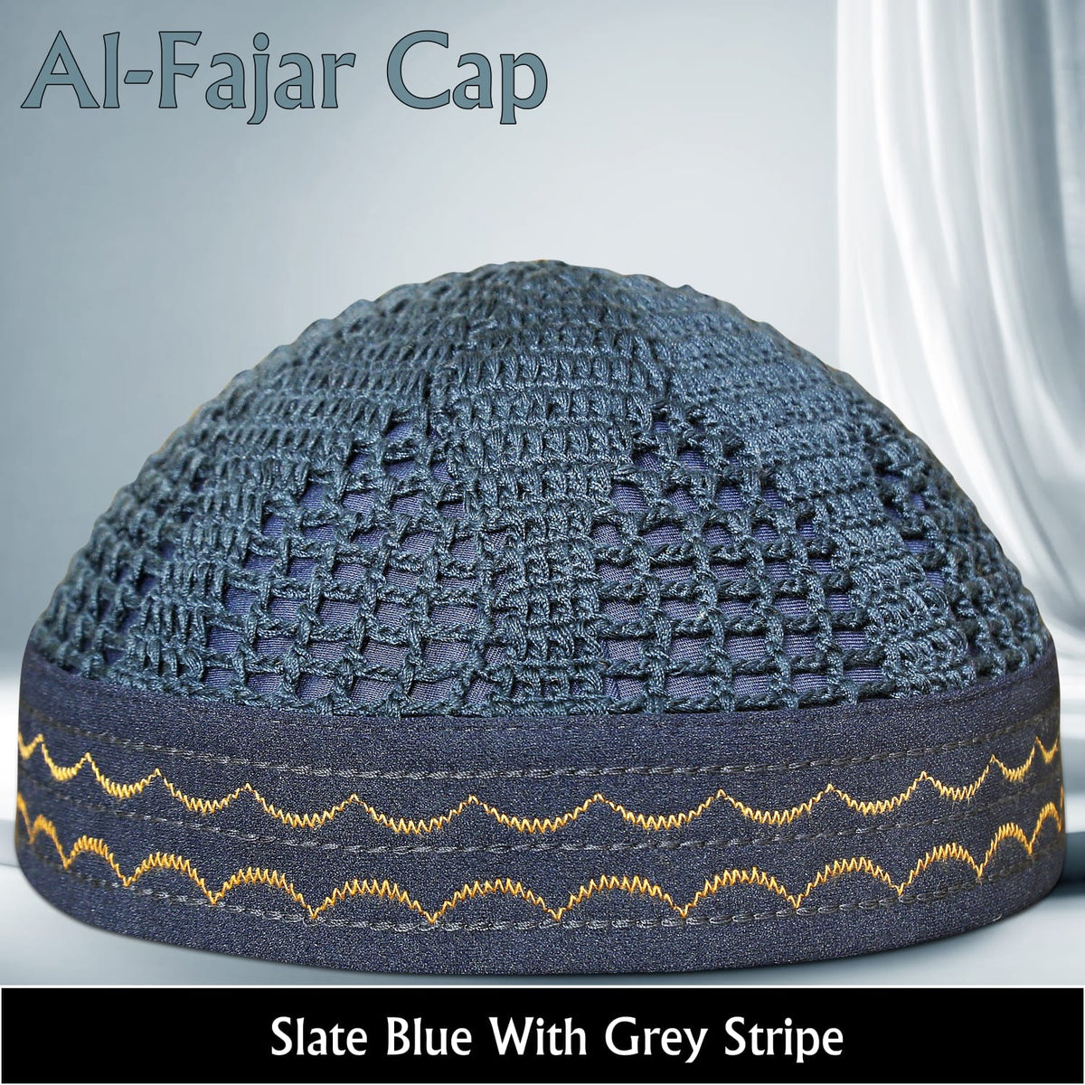 Al-Fajar Premium Knitted Kufi – Poly-Cotton Mesh Islamic Prayer Hat