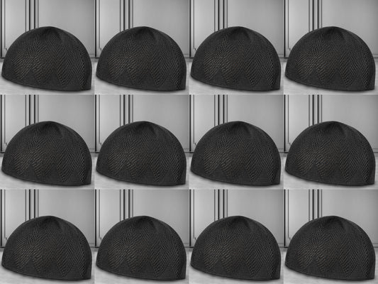 Turkey Knitted Kufi Cap (Pack of 12) – Premium Lightweight Turkish Style Islamic Cap