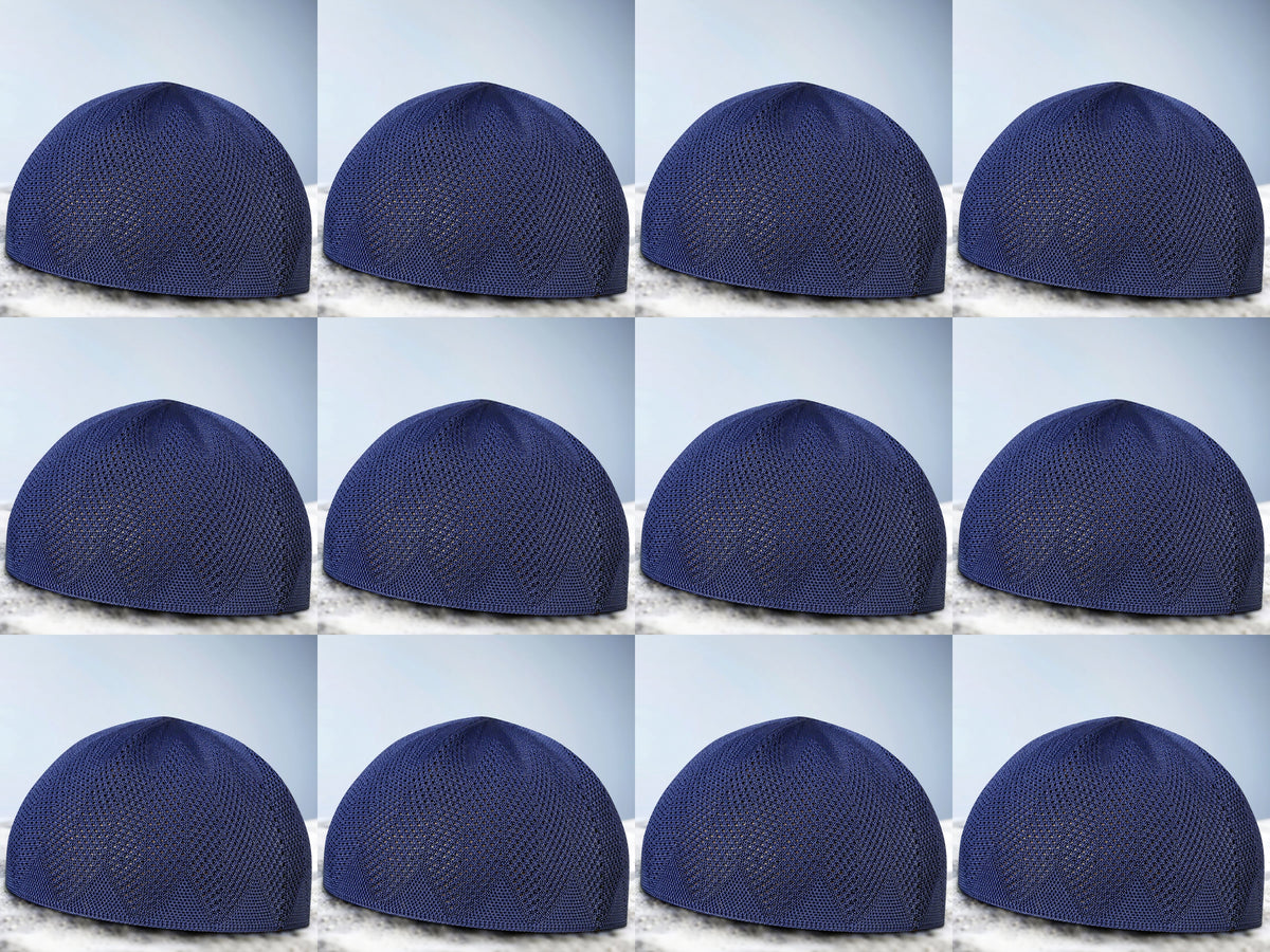 Turkey Knitted Kufi Cap (Pack of 12) – Premium Lightweight Turkish Style Islamic Cap