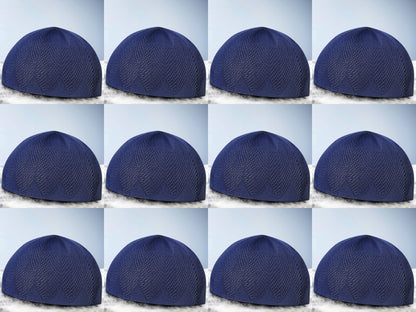 Turkey Knitted Kufi Cap (Pack of 12) – Premium Lightweight Turkish Style Islamic Cap
