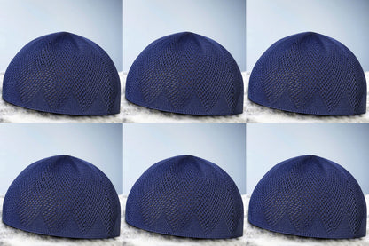 Turkey Knitted Kufi Cap (Pack of 6) – Premium Lightweight Turkish Style Islamic Cap