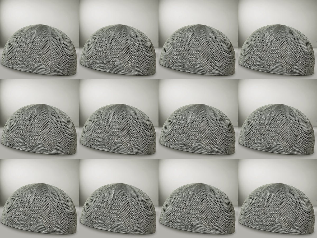 Turkey Knitted Kufi Cap (Pack of 12) – Premium Lightweight Turkish Style Islamic Cap