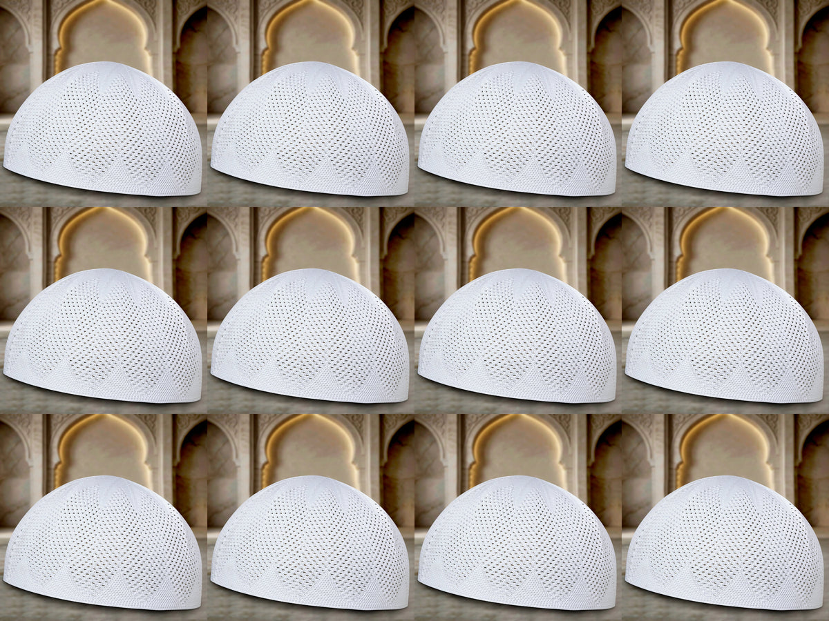 Turkey Knitted Kufi Cap (Pack of 12) – Premium Lightweight Turkish Style Islamic Cap
