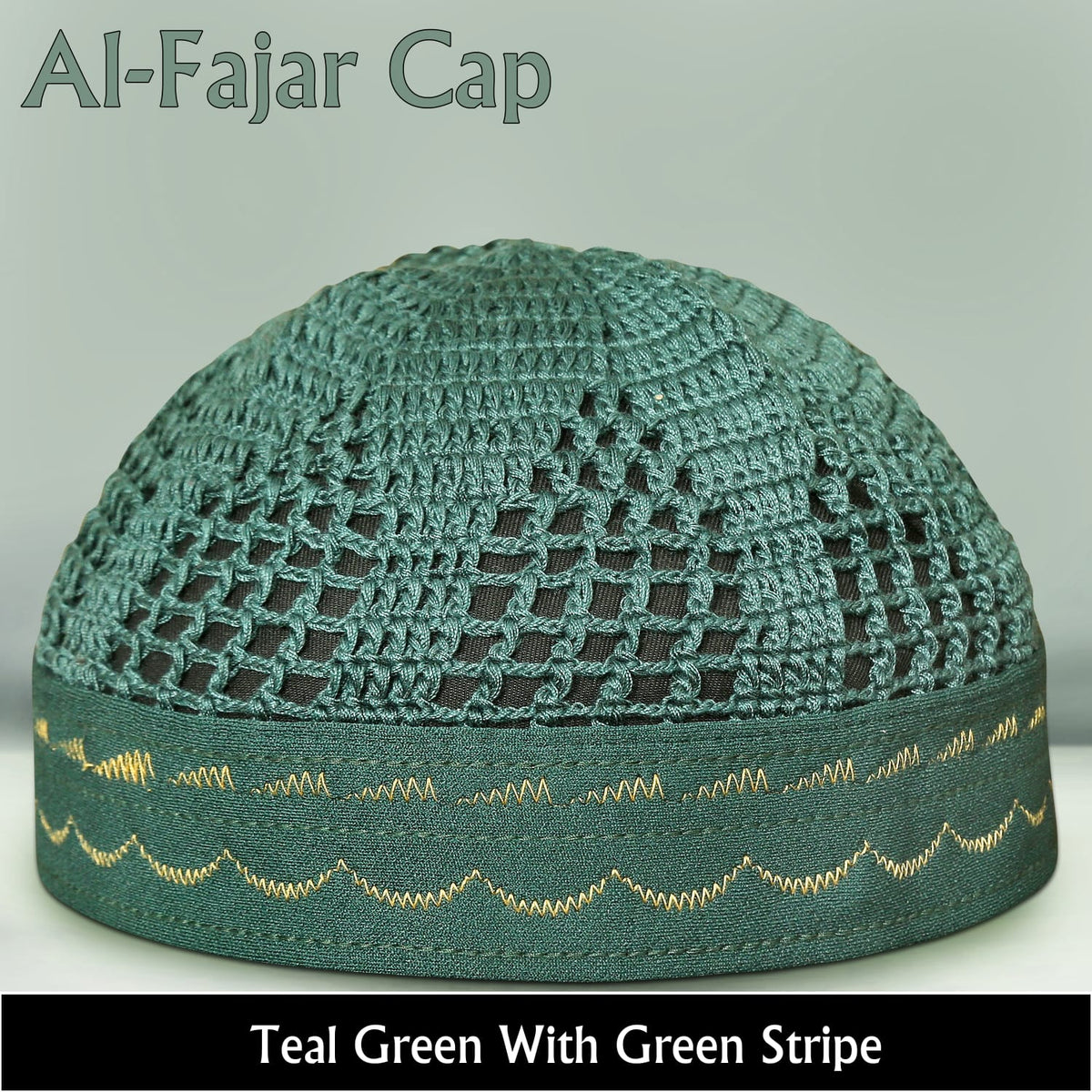 Al-Fajar Premium Knitted Kufi – Poly-Cotton Mesh Islamic Prayer Hat
