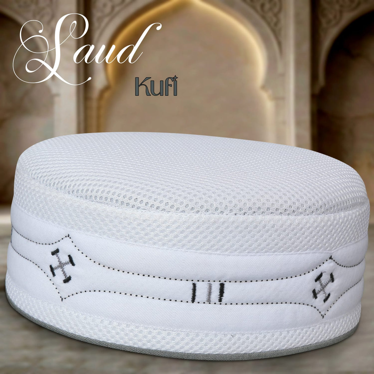 Saud Kufi Cap – Muslim Prayer Cap for Men for Everyday Wear