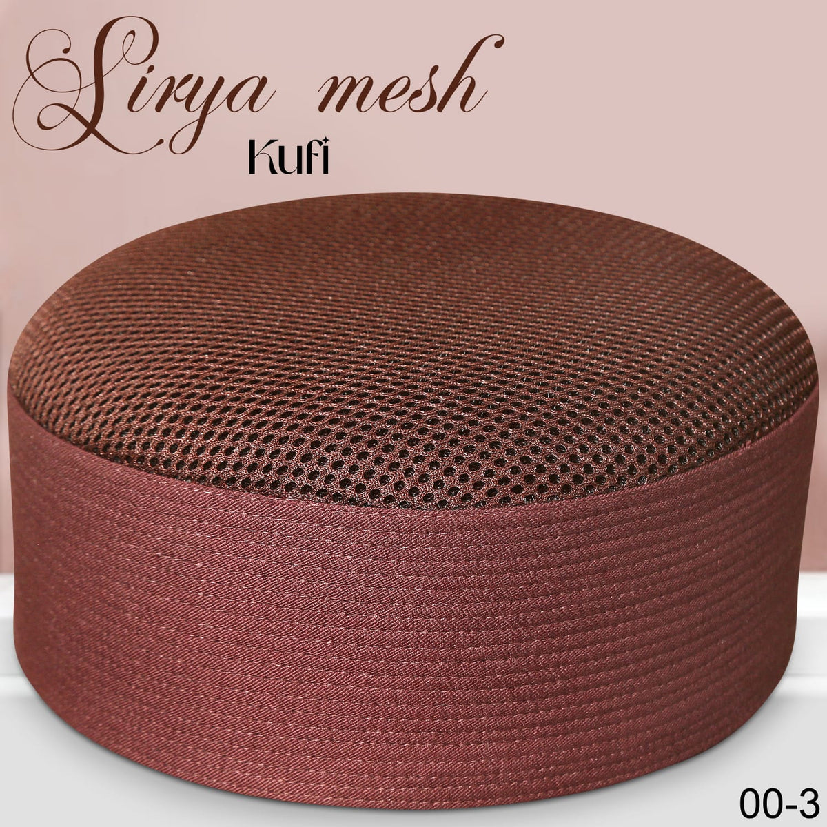 Sirya Mesh Kufi Cap – Muslim Prayer Cap for Men