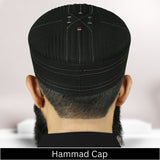 Black Hammad Kufi Prayer Cap – Traditional Koofi Muslim Namaz Topi