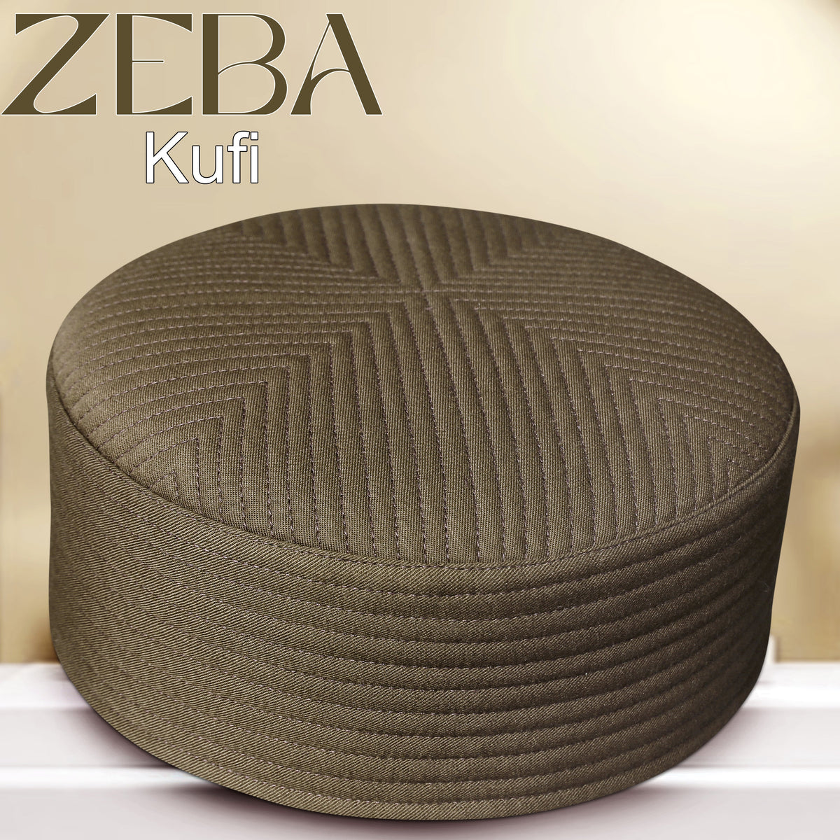 Mehendi Zeba Hard Kufi Premium Islamic Skull Cap