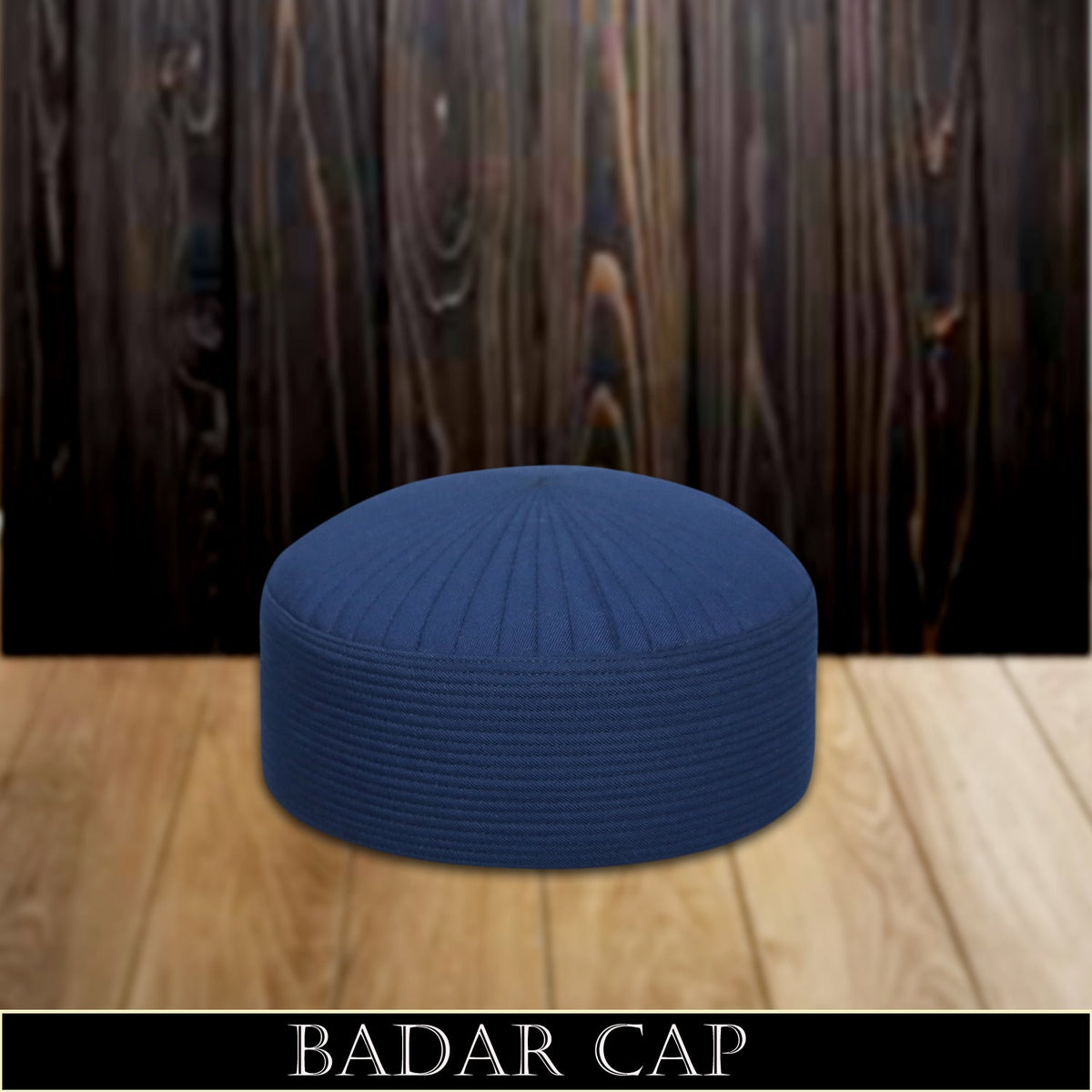 Navy Badar Kufi Elegant Daily Salah Cap