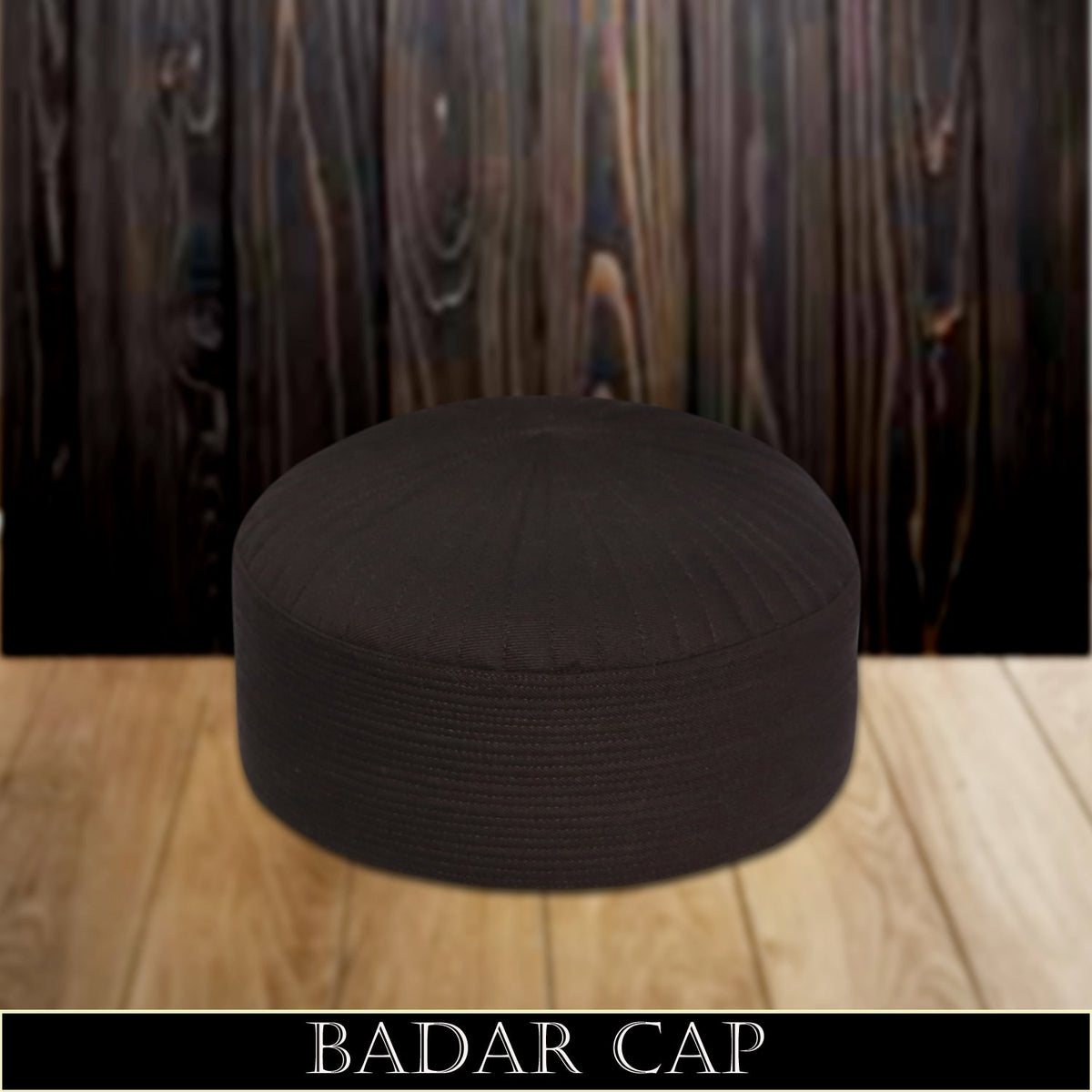 Brown Badar Kufi Traditional Muslim Prayer Hat
