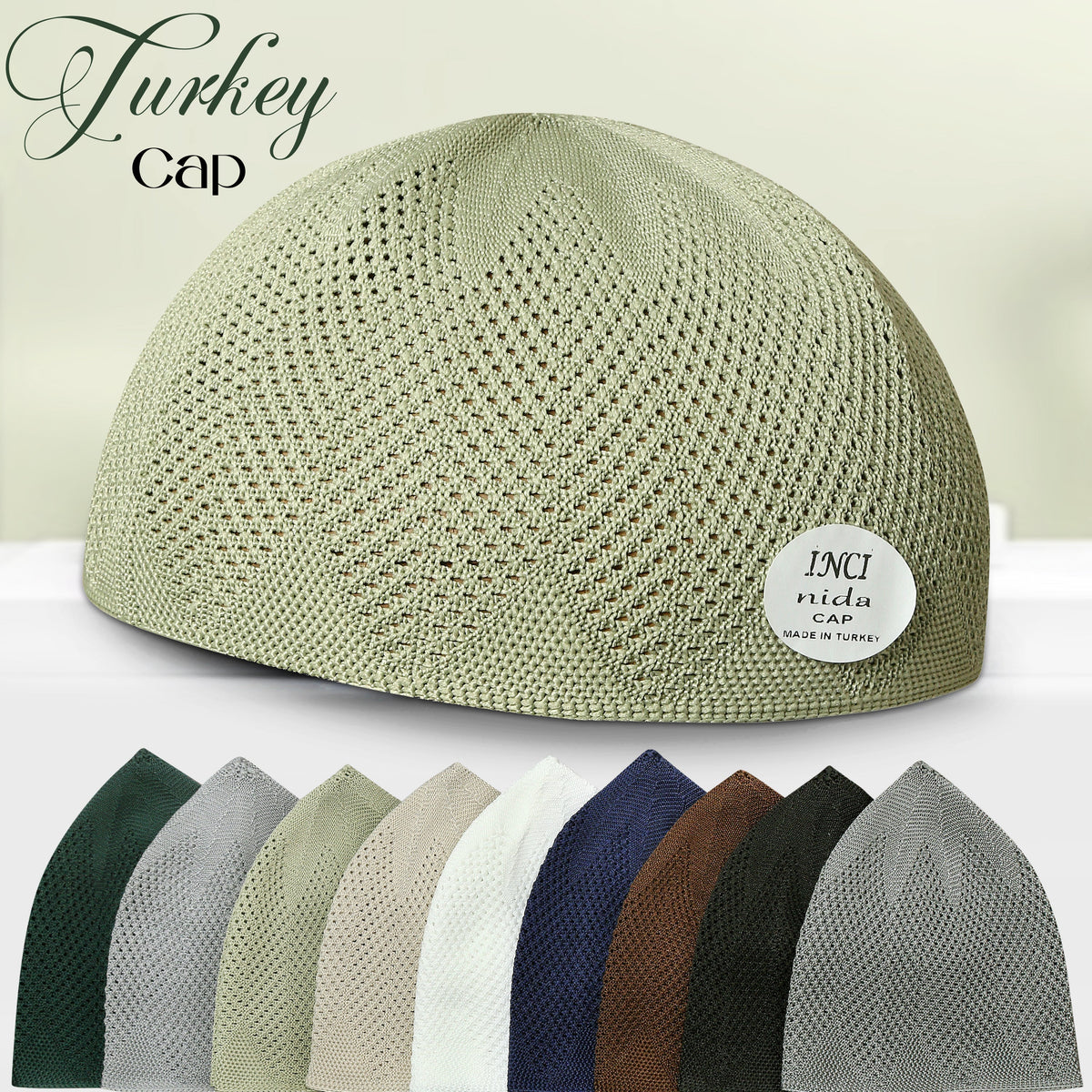 Turkey Knitted Kufi Cap (Pack of 3) – Premium Lightweight Turkish Style Islamic Cap