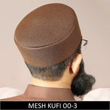 Buy Brown Mesh Kufi 00-3 Online in Pakistan Premium Islamic Prayer Cap for Men